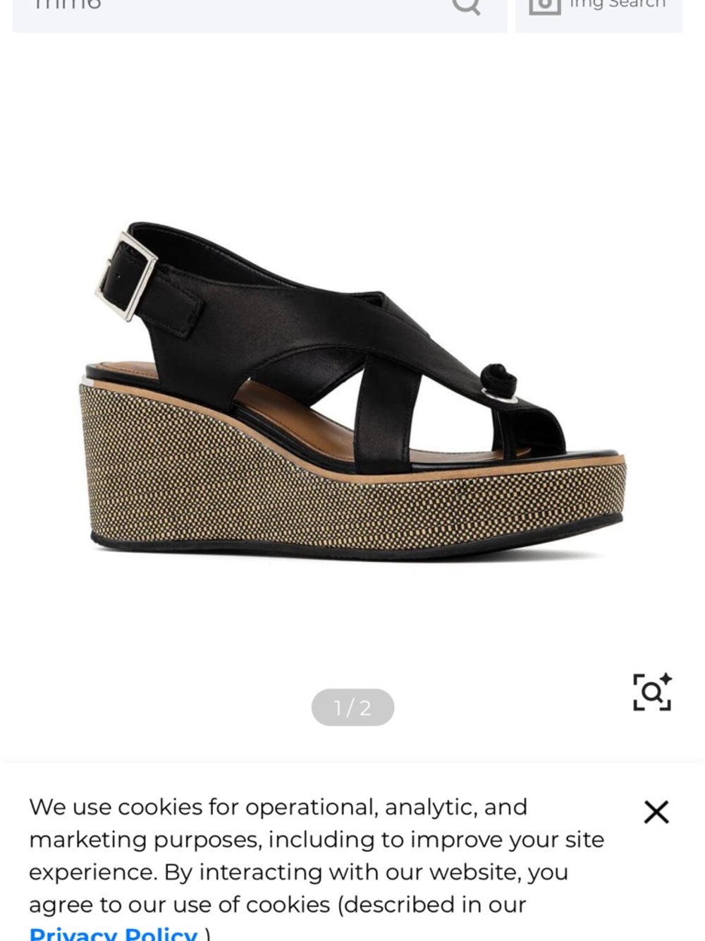 Donald J Pliner Black Alanee 01Wedge Sandals - Picture 2 of 5